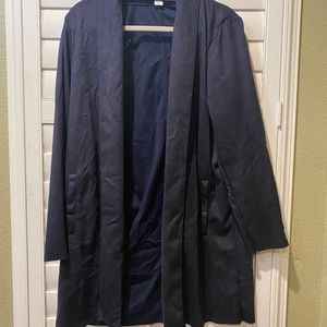 Royal blue suede coat